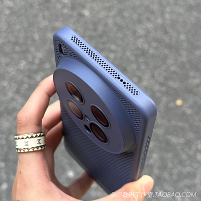 Turbo4散热网孔蜂窝镂空自带镜头膜civi5pro适用15Spro小米15ultra手机壳note14全包13红米K80男K70简约60+女