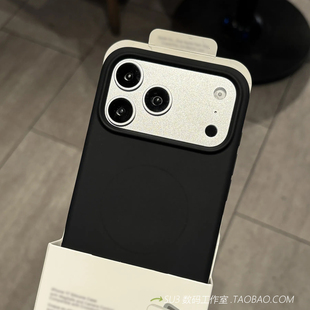 强磁吸充电适用小米17promax手机壳15s液态硅胶17ultra大孔14软糯13防滑高级感Magsafe防摔全包边纯黑磨砂男