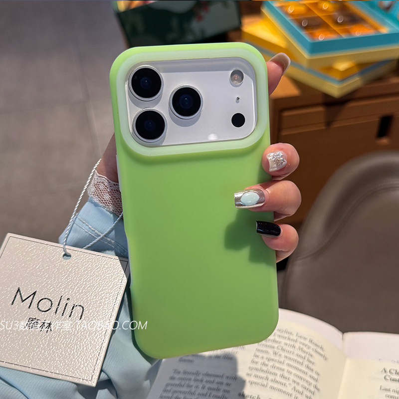 ins朦胧半透感荧光绿适用小米17promax手机壳17pro液态硅胶15s防滑14ultra红米K80防摔k70女ntoe简约小众果冻
