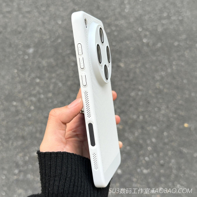 X200pro散热网孔mini蜂窝镂空自带镜头膜vivoX200S适用ultra手机壳IQOO13全包12高级感neo10白色Z10Turbo硬+