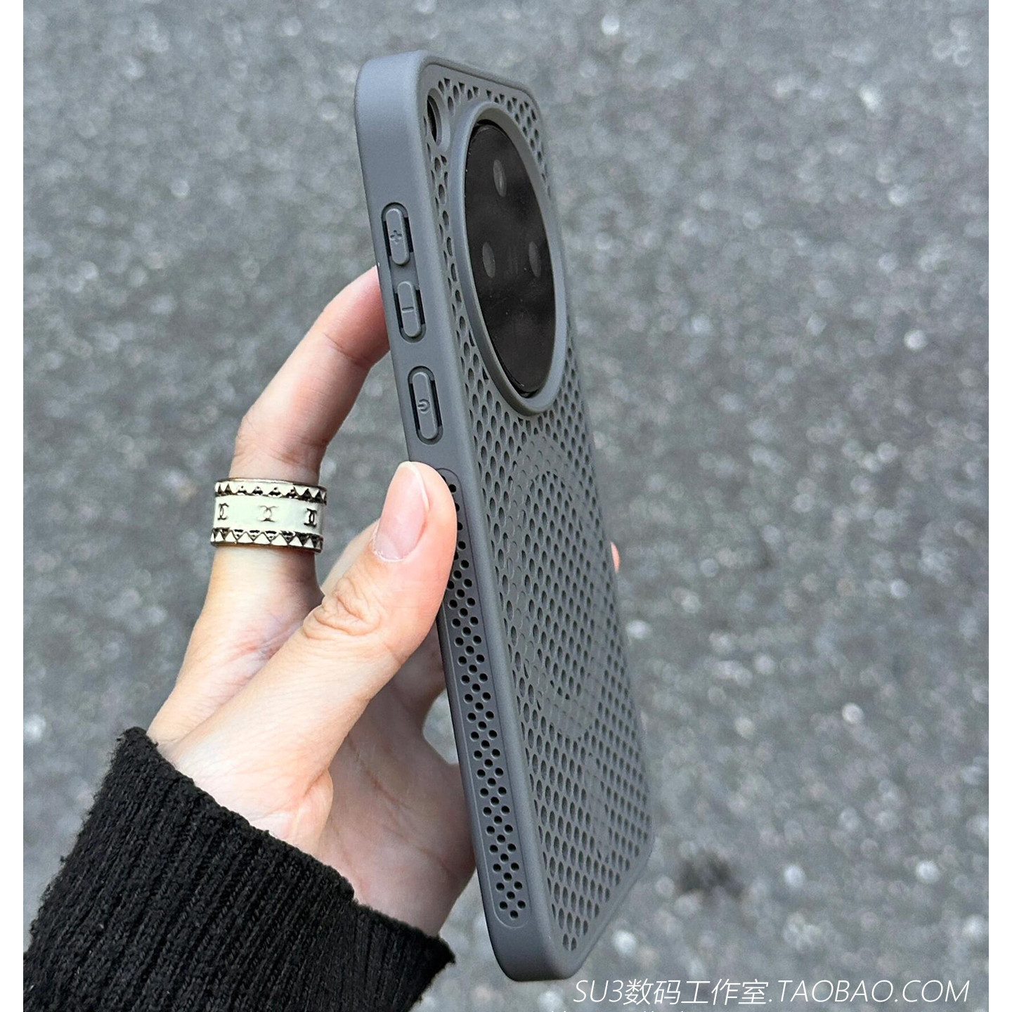 小米15磁吸充电14镂空k80散热孔70蜂窝IQOOZ10Turbo pro适用vivo IQOO13手机壳12炭灰neo10防摔Magsafe硅胶Z9