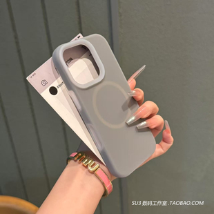 磁吸朦胧感灰色果冻vivo适用IQOO13 小众无线充电 12pro手机壳IQOOneo10液态硅胶neo9s软糯Z10Turbo简约pro软