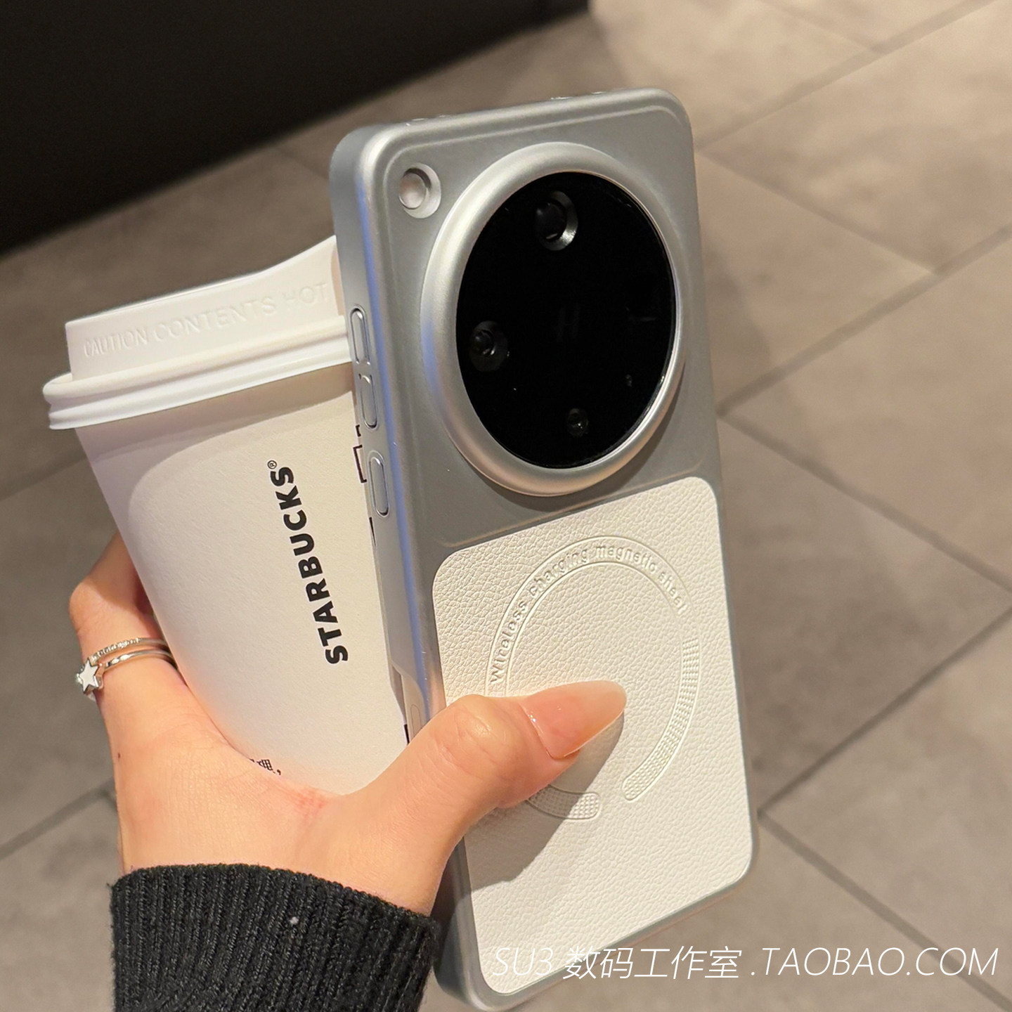 月光白色荔枝皮纹磁吸充电适用Pura90华为mate80/70pro+手机壳60畅享90promax荣耀500简约magic8电镀Air素皮