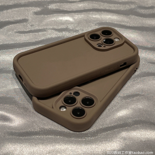 K50气囊K40s防摔磨砂网红 K70奶茶棕色适用15小米13手机壳12S 17pro全包max红米note硅胶高级感K60至尊版