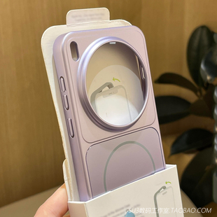 惬意紫Beats细圈磁吸充电适用vivoX300手机壳pro电镀金属漆磨砂玻璃硬壳亚克力大孔淡紫色高级感秒变苹果17女