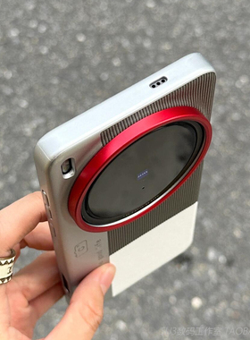 丹红加高镜头圈适用vivoX300手机壳X300pro秒变相机壳X200s高级感mini灰白色条纹拼接银撞色Ultra防摔亚克力