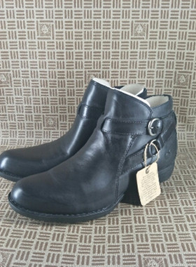 纯甄高端货。美国复古稀罕货 意大利进口头层牛皮born短靴 骑士靴