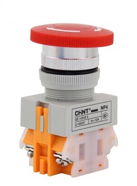 正泰 急停按钮 停止按钮 NP4-11ZS/1 蘑菇头自锁 急停开关 红色