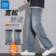cleanfit星空纹牛仔裤 男款 加绒保暖美式 真维斯秋冬季 高街直筒长裤