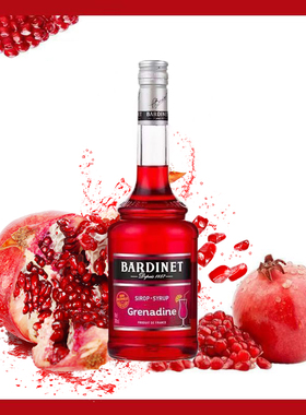 必得利(Bardinet)石榴味糖浆 原瓶700ml *6瓶装