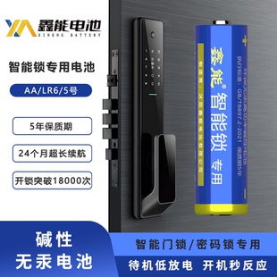 鑫能智能锁专用5号碱性电池指纹锁密码电子锁电池家用AA五号电池