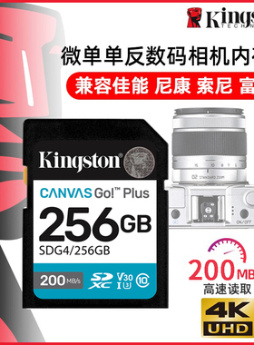 金士顿256G内存卡 数码相机存储卡4K微单反摄像机高速读取170MB/s