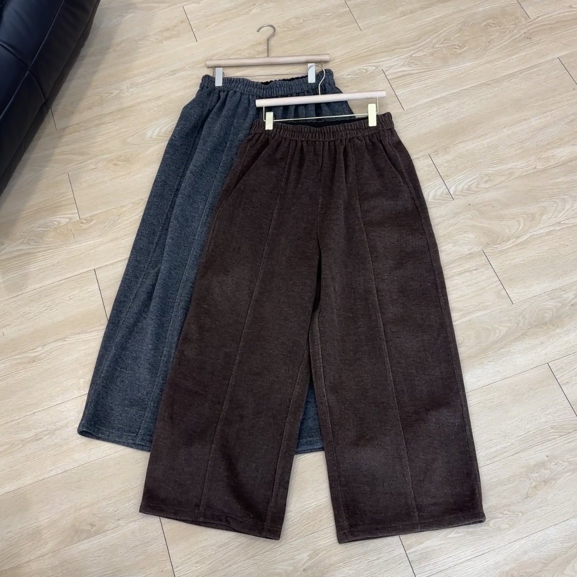 3010#【未尽旅途】高品质加厚松紧腰显瘦阔腿裤