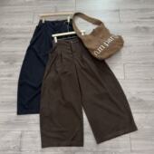 韩系后松紧腰磨毛牛仔裤 ct340 秋树暮色