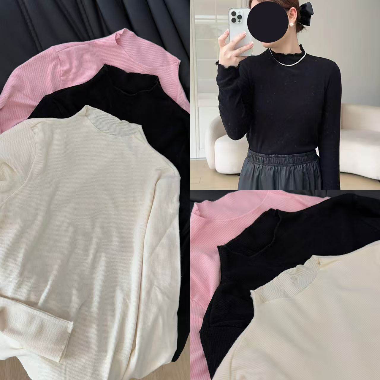 CT344#【至简法则】纯色简约中领打底衫显瘦内搭针织衫,女装/女士精品,真丝上装,淘宝优惠券,粉丝福利购,淘宝优惠卷