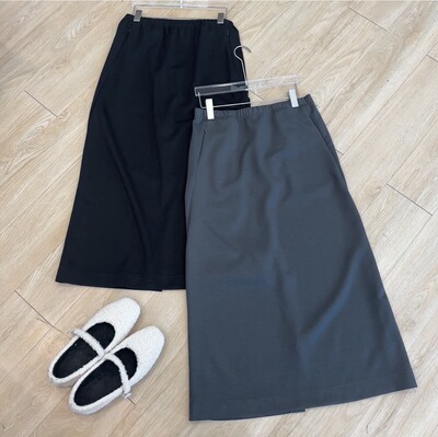 CT373#【步履之中】显瘦直筒松紧腰果冻裙