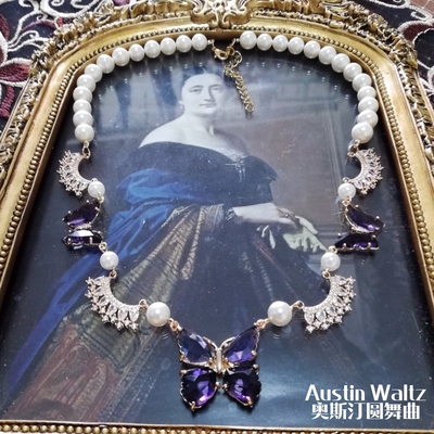 项链Lolita法式复古蝴蝶