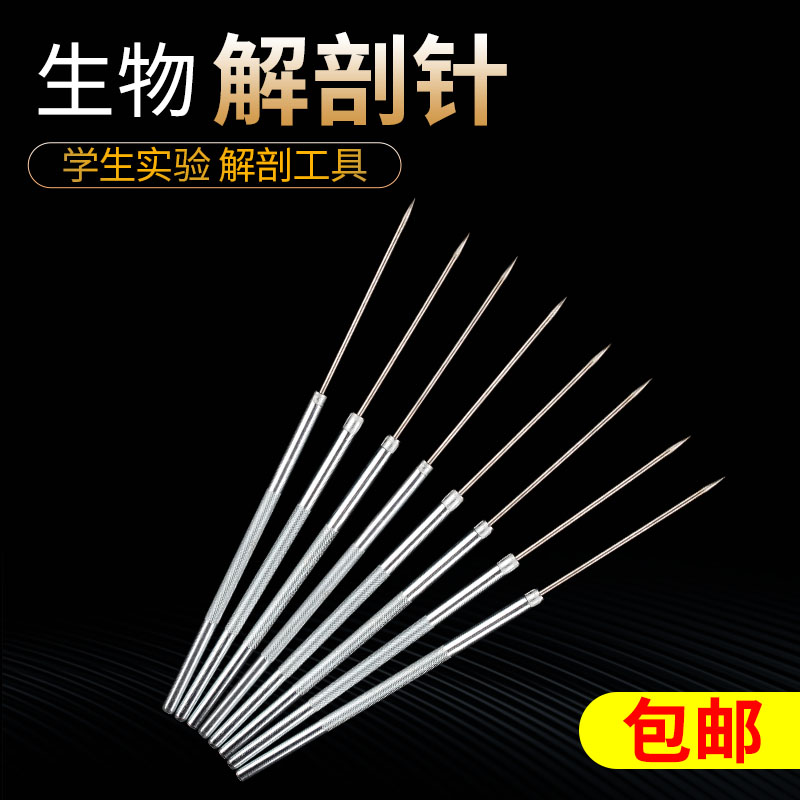 解剖针昆虫解剖针中学生物不锈钢解剖器探针直尖教学实验解剖工具
