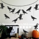 万圣节派对吊饰布置屋顶墙面贴画闪黑色飞鸟乌鸦群飞恐怕仿真