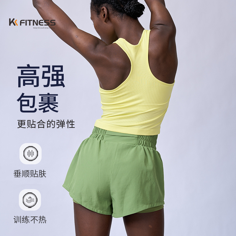 瑜伽背心女带胸垫ebb健身上衣