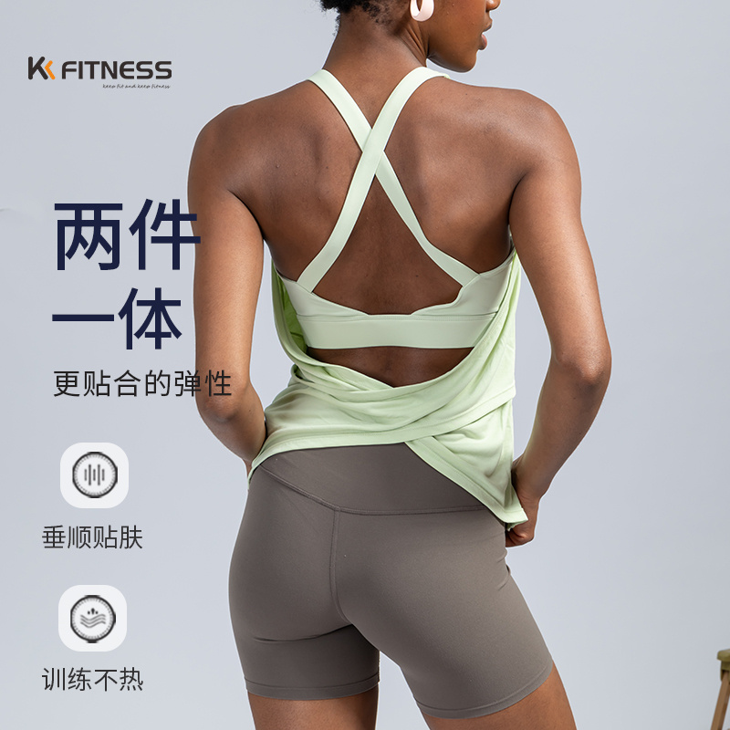 外穿运动背心女美背瑜伽背心上衣