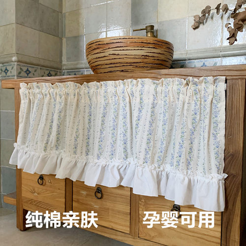 奶油风棉布柜帘孕婴可用