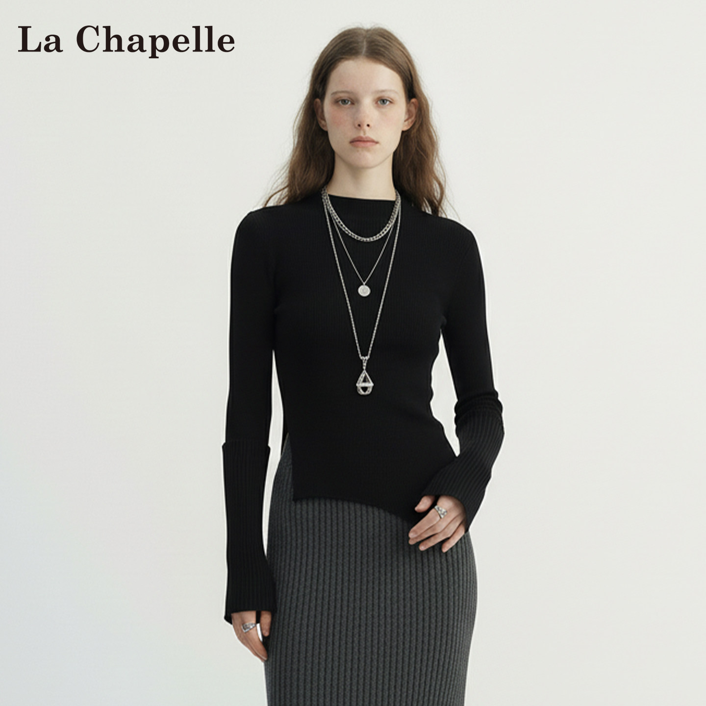 2拉夏贝尔026冬季加长袖紧身收腰针织衫女中淑风棉感薄款显瘦毛衫,女装/女士精品,毛针织衫,淘宝优惠券,粉丝福利购,淘宝优惠卷