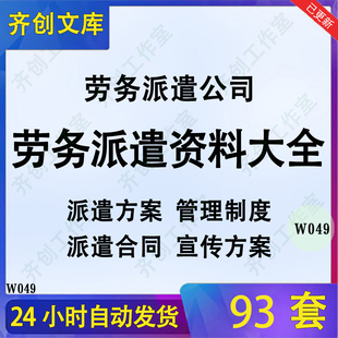 劳务派遣公司服务运作实施方案员工用工管理制度合同协议范本