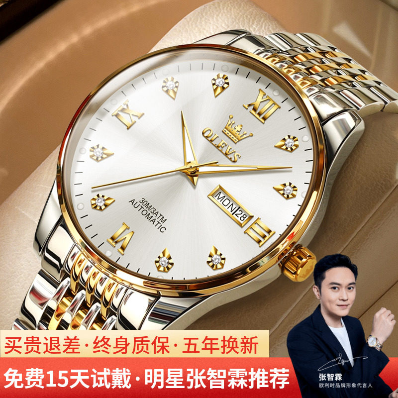 正品牌名手表男款机械表男表防水