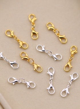 26mm长度双头龙虾扣弹簧扣水滴项链手链扣diy连接扣手工饰品配件