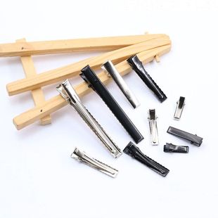 diy方夹银色黑色可爱边夹头饰发夹diy奶油胶手工发夹材料一字夹