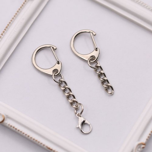 D字扣钥匙圈DIY配件手工公仔挂件