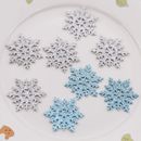 新款 4cm六角闪粉雪花片diy手工发饰头饰圣诞树材料花环手杖贴饰