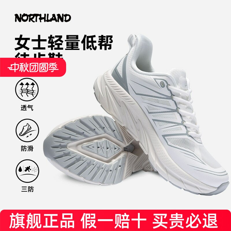 诺诗兰登山鞋男女春夏新款防滑透气网面干爽徒步运动鞋NLSFH2217S