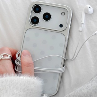 17promax保护壳苹果16手机壳16promax保护套15防摔13 素简约适用iphone17pro 14外壳 波点元 博主style韩女时尚