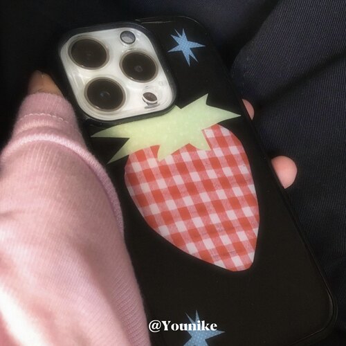 博主同款Miu系草莓手机壳苹果韩