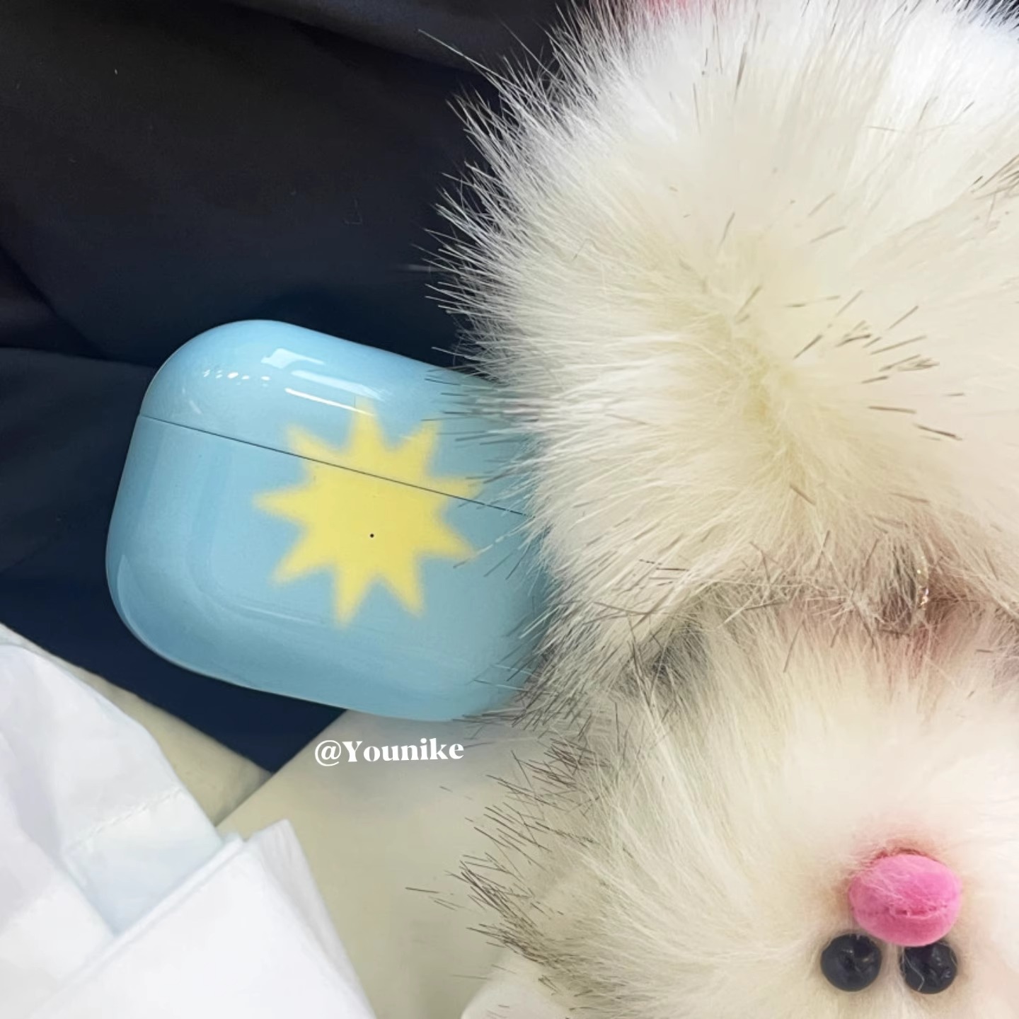 韩国进口韩系少女极简苹果耳机壳