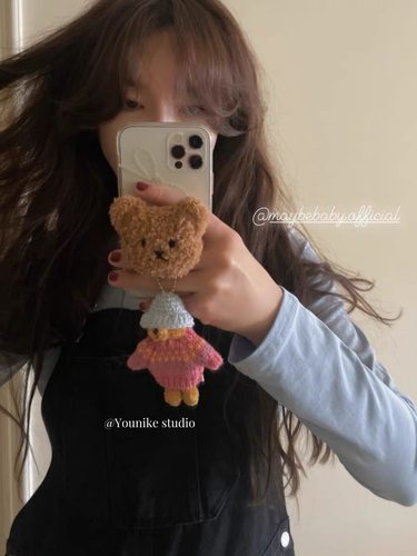 Baby酱同款毛绒小熊手机壳17Pro