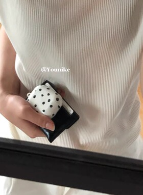 韩国进口~ins博主同款韩女时尚复古波点适用airpods4保护套airpodspro2苹果耳机套airpods3/2防摔pro3保护壳