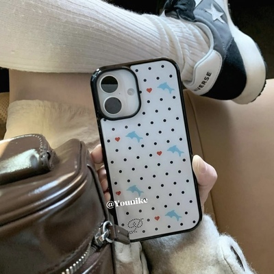 韩系ins博主同款夏日海豚手机壳