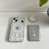 韩系ins可爱俏皮彩色猫咪磁吸适用iphone17air 17promax保护壳苹果16手机壳16promax保护套15防摔13 14外壳