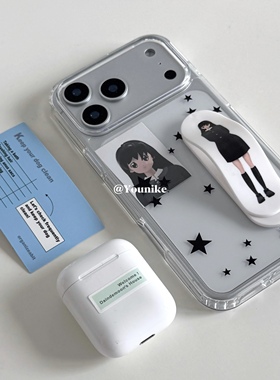 韩女时尚二次元可以放照片星星适用iphone17air/17promax保护壳苹果16手机壳16promax保护套15防摔13/14外壳