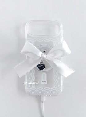 眼前一亮韩系少女感蕾丝磁吸适用iphone17pro/17promax保护壳苹果16手机壳16promax保护套15防摔13/14外壳air