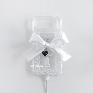 眼前一亮韩系少女感蕾丝磁吸适用iphone17pro/17promax保护壳苹果16手机壳16promax保护套15防摔13/14外壳air