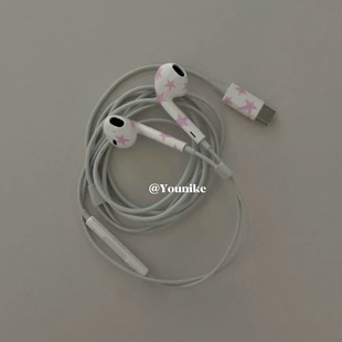 韩女时尚个性耳机粉彩星星贴纸装饰可爱少女心DIY镜头贴痛机萌物