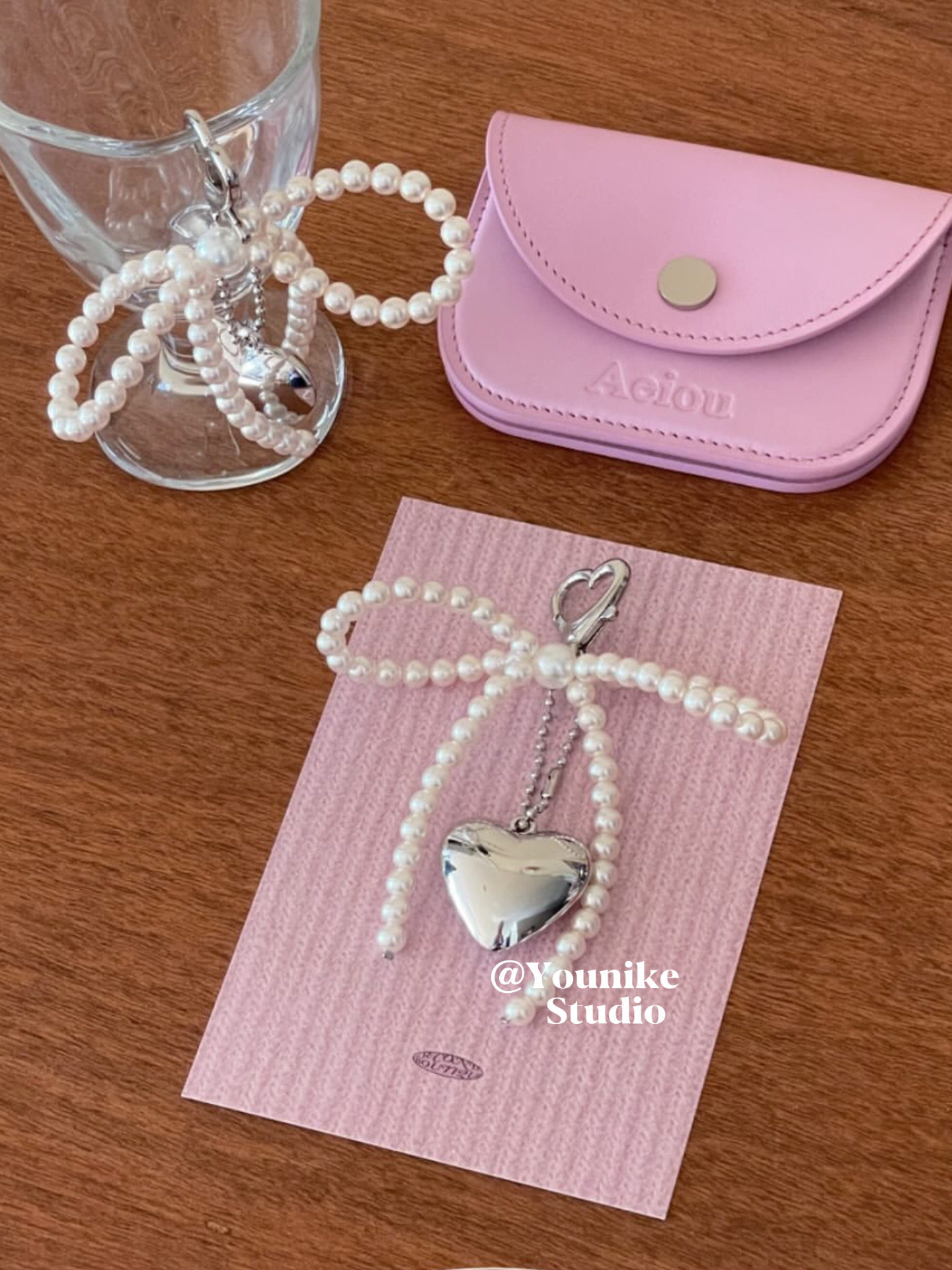 韩系chic新款甜美珍珠蝴蝶结银爱心吊坠车钥匙扣airpods挂件手机,3C数码配件,手机挂件/手机链,淘宝优惠券,粉丝福利购,淘宝优惠卷