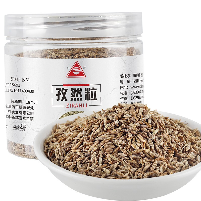 川珍 孜然粒料160g 烧烤撒料调料烤羊肉腌料火锅配料香味调料孜然 粮油调味/速食/干货/烘焙 香辛料/干调类 原图主图