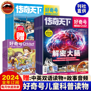 12月自选 杂志社直发 权6 12岁小学生课外科普读物青少年儿童科普杂志期刊 好奇号杂志订阅2023 2024年1 美国Cricket 正版 Media版