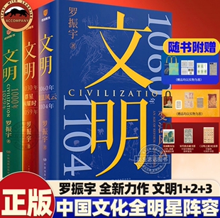 赠帆布包+宋代纸币藏书票+纪念票】文明1+2+3罗振宇文明之旅3把历史讲活把人情世故说透当代人看得懂的历史文化艺术技术展中国历史