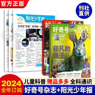 阳光少年报儿童新闻时事期刊杂志 正版 12月 12岁小学生课外科普读物青少年儿童科普杂志期刊 好奇号杂志订阅2024年1